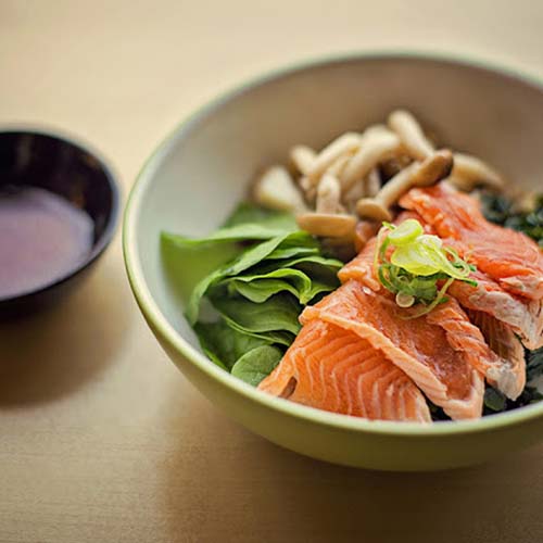 Sushi Roll with Avocado and Salmon